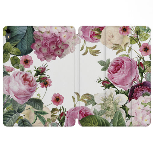 Lex Altern Magnetic iPad Case Peony Flowers for your Apple tablet.