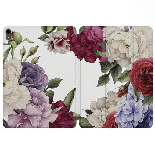 Lex Altern Magnetic iPad Case Colorful Flowers for your Apple tablet.