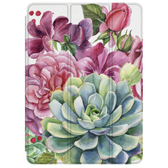 Lex Altern Magnetic iPad Case Succulent Flowers