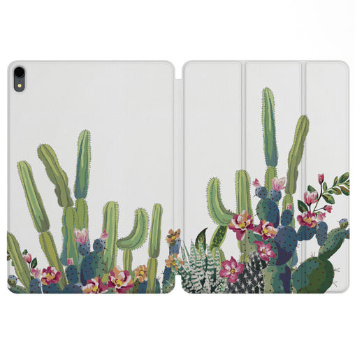 Lex Altern Magnetic iPad Case Green Cactus for your Apple tablet.