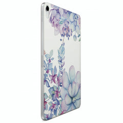 Lex Altern Magnetic iPad Case Blue Succulents
