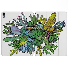 Lex Altern Magnetic iPad Case Abstract Cactus for your Apple tablet.
