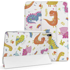Lex Altern Magnetic iPad Case Colorful Dinosaurs