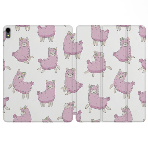 Lex Altern Magnetic iPad Case Pink Llama for your Apple tablet.