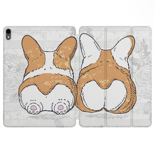 Lex Altern Magnetic iPad Case Floral Pug for your Apple tablet.