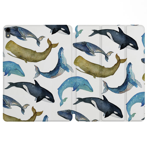 Lex Altern Magnetic iPad Case Whale Pattern for your Apple tablet.