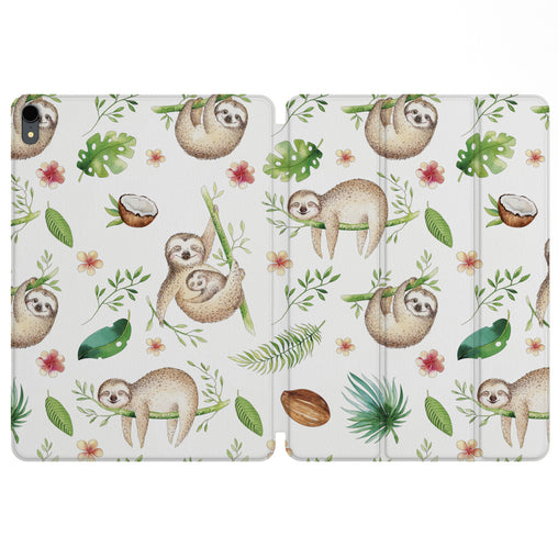 Lex Altern Magnetic iPad Case Tropical Sloth for your Apple tablet.