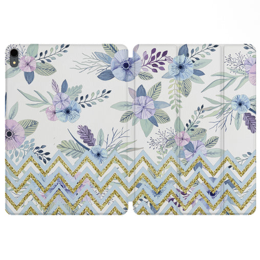 Lex Altern Magnetic iPad Case Zig Zag Flowers for your Apple tablet.