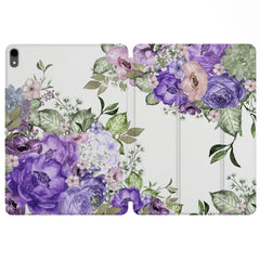 Lex Altern Magnetic iPad Case Purple Floral Pattern for your Apple tablet.