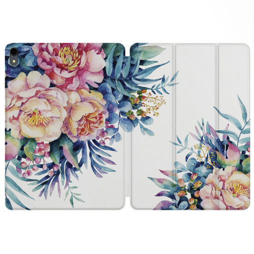 Lex Altern Magnetic iPad Case Watercolor Flowers for your Apple tablet.