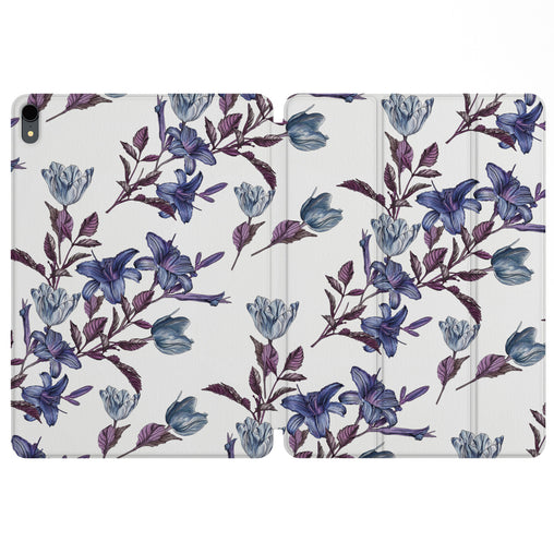 Lex Altern Magnetic iPad Case Elegant Purple Flowers for your Apple tablet.