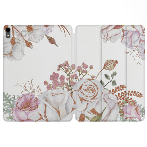 Lex Altern Magnetic iPad Case Gentle Roses for your Apple tablet.