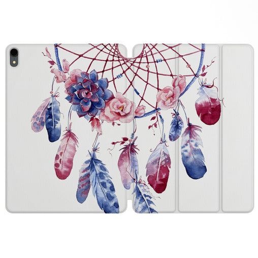 Lex Altern Magnetic iPad Case Colorful Dreamcatcher for your Apple tablet.