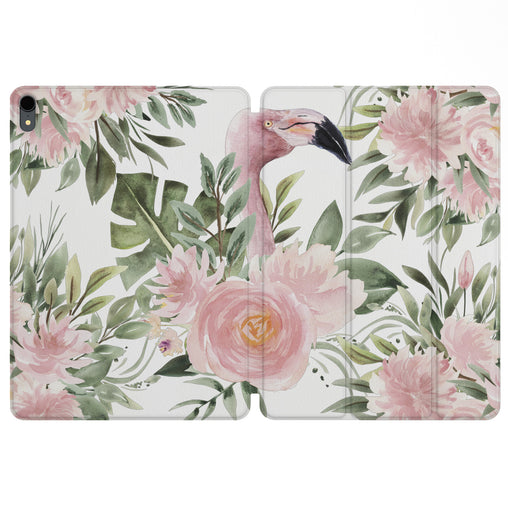 Lex Altern Magnetic iPad Case Floral Flamingo for your Apple tablet.