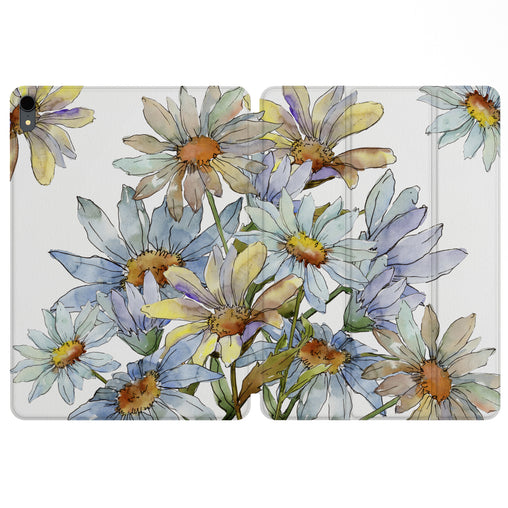 Lex Altern Magnetic iPad Case Watercolor Daisies for your Apple tablet.