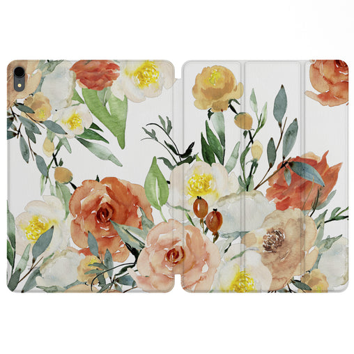 Lex Altern Magnetic iPad Case Orange Roses for your Apple tablet.