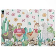 Lex Altern Magnetic iPad Case Cute Llamas for your Apple tablet.