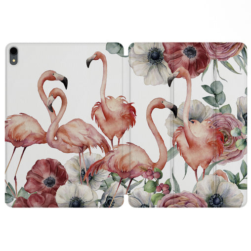 Lex Altern Magnetic iPad Case Flamingo Flowers for your Apple tablet.
