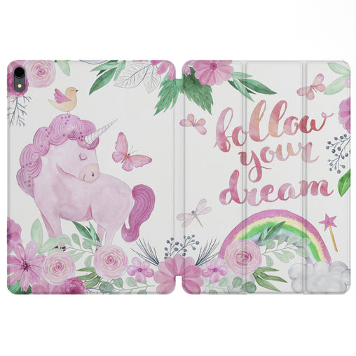 Lex Altern Magnetic iPad Case Pink Unicorn for your Apple tablet.