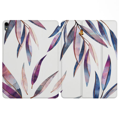 Lex Altern Magnetic iPad Case Purple Leaves for your Apple tablet.