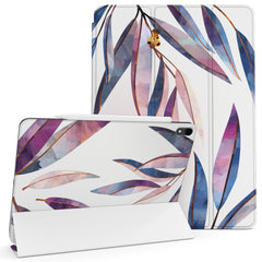 Lex Altern Magnetic iPad Case Purple Leaves
