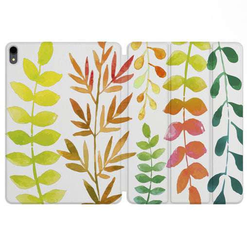 Lex Altern Magnetic iPad Case Colorful Leaves for your Apple tablet.
