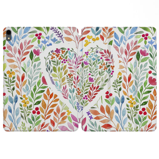 Lex Altern Magnetic iPad Case Floral Heart for your Apple tablet.