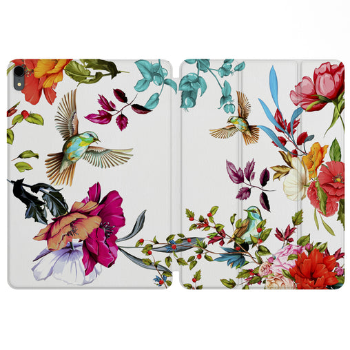 Lex Altern Magnetic iPad Case Floral Birds for your Apple tablet.