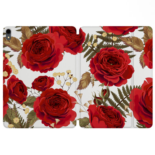 Lex Altern Magnetic iPad Case Red Roses Theme for your Apple tablet.