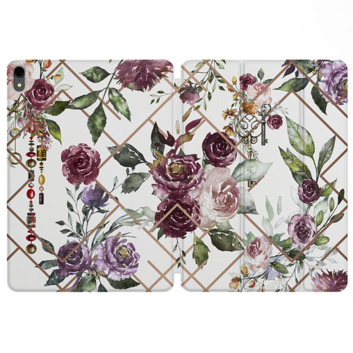 Lex Altern Magnetic iPad Case Floral Abstract for your Apple tablet.