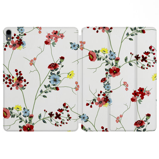Lex Altern Magnetic iPad Case Red Wildflowers for your Apple tablet.