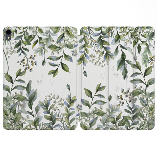 Lex Altern Magnetic iPad Case Green Leaves Theme for your Apple tablet.