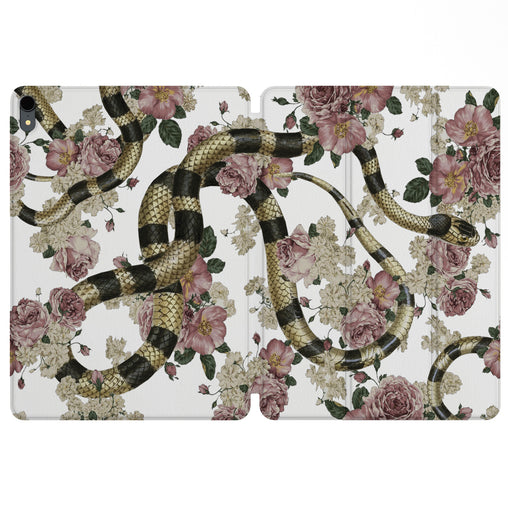 Lex Altern Magnetic iPad Case Roses Snake Theme for your Apple tablet.