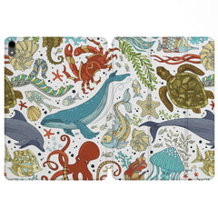 Lex Altern Magnetic iPad Case Ocean Animals Print for your Apple tablet.