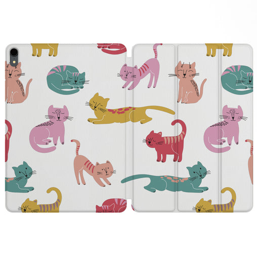 Lex Altern Magnetic iPad Case Colored Cat's for your Apple tablet.