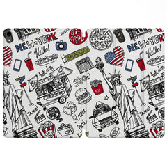 Lex Altern Magnetic iPad Case American Street Sketch for your Apple tablet.