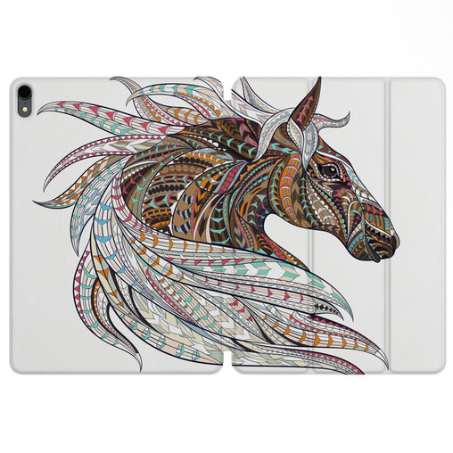 Lex Altern Magnetic iPad Case Painted Horse for your Apple tablet.