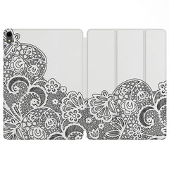 Lex Altern Magnetic iPad Case Painted Henna Pattern for your Apple tablet.
