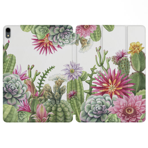 Lex Altern Magnetic iPad Case Floral Cactus for your Apple tablet.