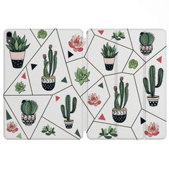 Lex Altern Magnetic iPad Case Geometric Cactus for your Apple tablet.