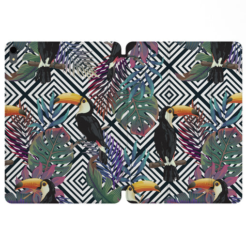 Lex Altern Magnetic iPad Case Tropical Birds for your Apple tablet.