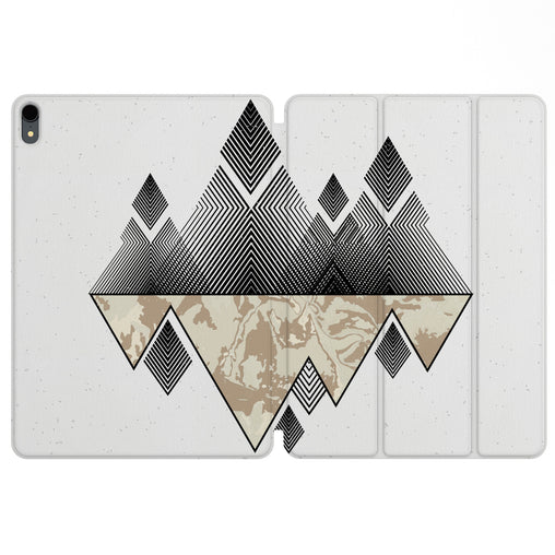 Lex Altern Magnetic iPad Case Geometric Mountains for your Apple tablet.