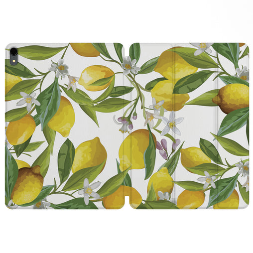Lex Altern Magnetic iPad Case Lemon Pattern for your Apple tablet.