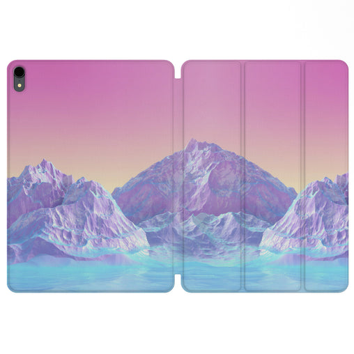 Lex Altern Magnetic iPad Case Pink Mountains for your Apple tablet.