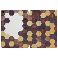 Lex Altern Magnetic iPad Case Wooden Mosaic for your Apple tablet.