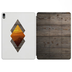 Lex Altern Magnetic iPad Case Geometric Wood for your Apple tablet.