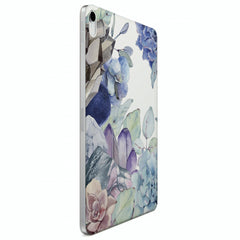 Lex Altern Magnetic iPad Case Blue Succulent