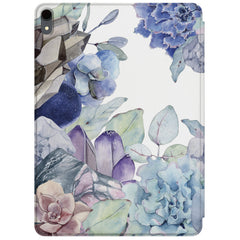 Lex Altern Magnetic iPad Case Blue Succulent