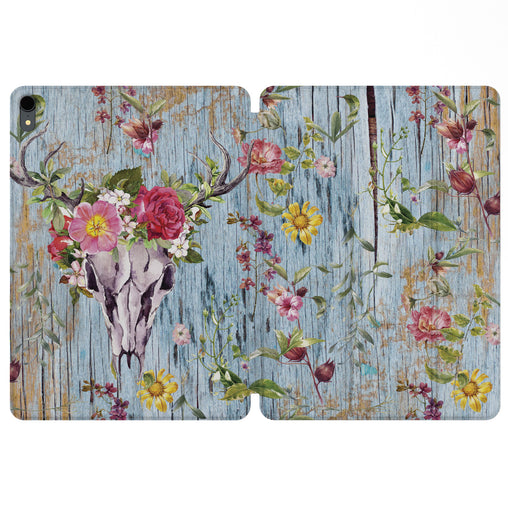Lex Altern Magnetic iPad Case Boho Floral Wood for your Apple tablet.
