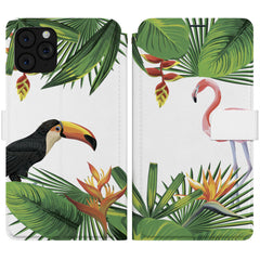Lex Altern iPhone Wallet Case Tropical Birds Wallet